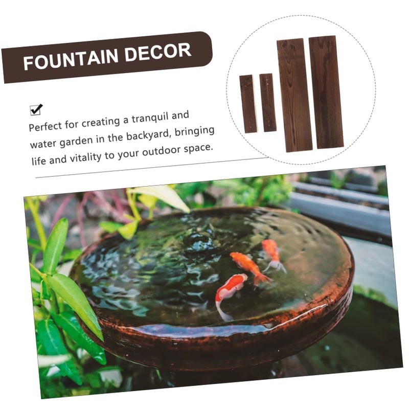 Vintage Wooden Boards For Aquariums Fish Tank Decor DIY Water Landscapes 30X8X1 5CM 4Pcs - Image 3