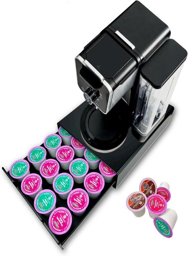WORBIC درج حامل كبسولات قهوة WORBIC K Cup، منظم بسعة 20 كبسولة، لتخزين كبسولات Nespresso Originaline و Dolce Gusto، أسود - Image 1