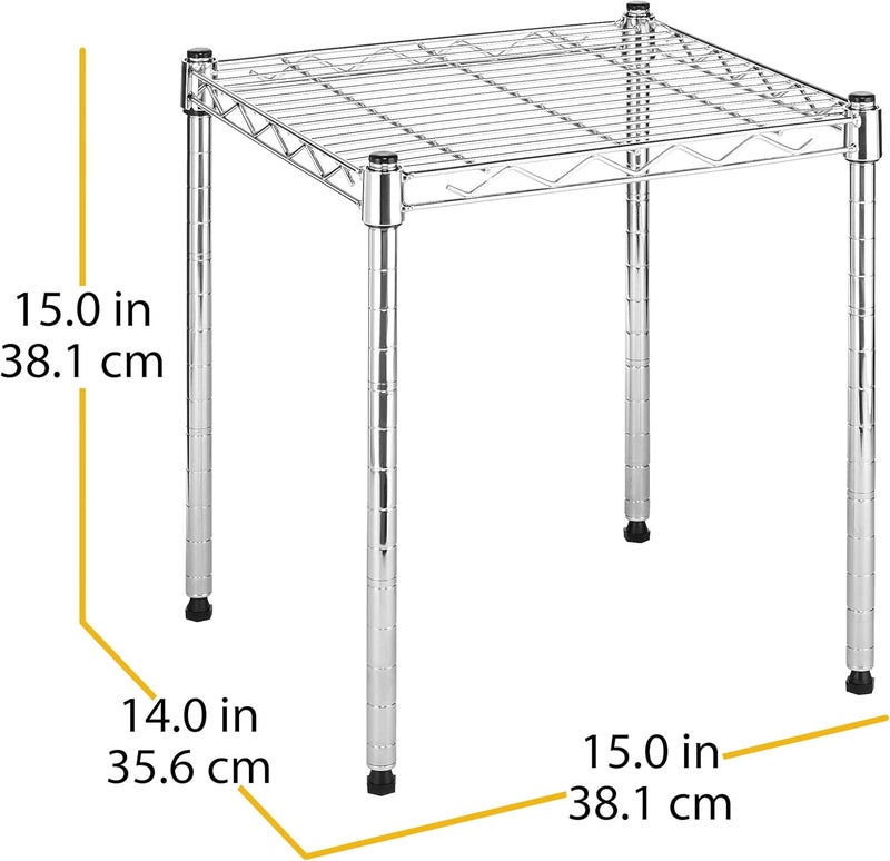Whitmor Wire Shelving Unit, Metal Storage Shelves, Stacking Shelf with Basket, Easy Assembly Home Organizer for Pantry, Kitchen, Garage, Plant - Image 3