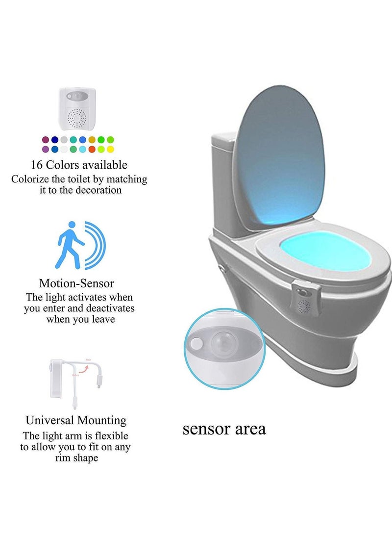 نيبمينينت Toilet Light Motion Sensor Detection Led with Aroma Restroom Night Gadget 16 Color (2 Pieces) - Image 5
