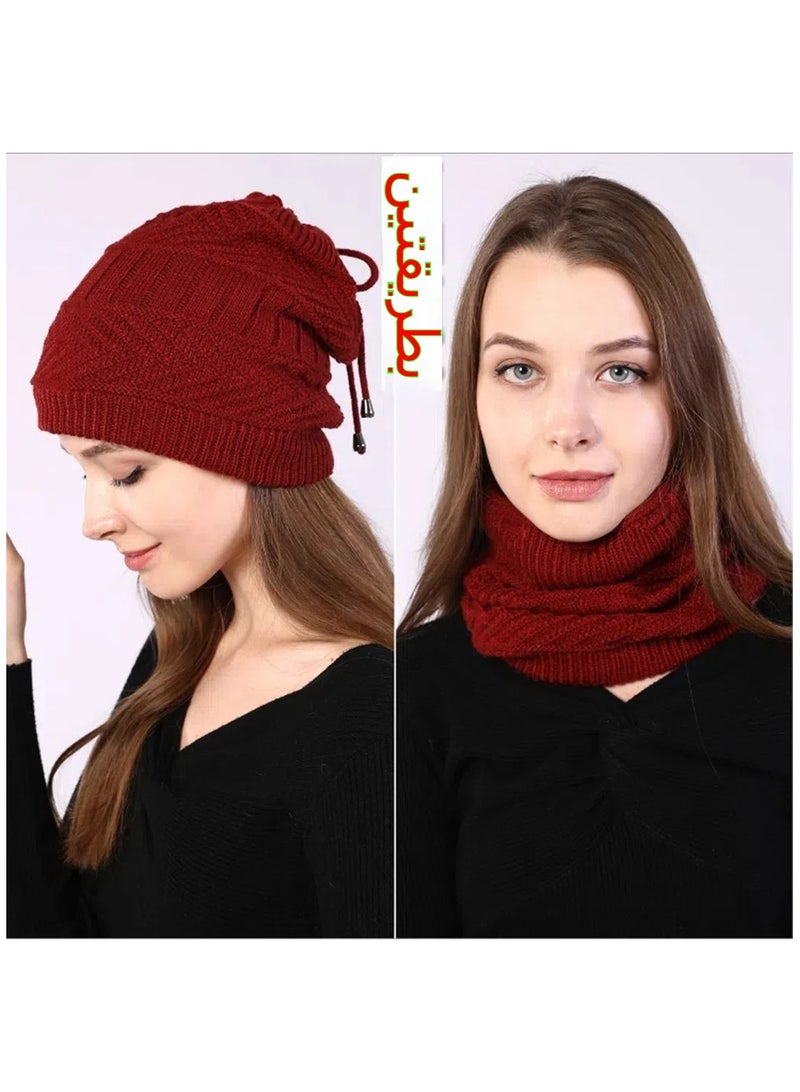 general USB Electric Heating Warm Heating Hat Outdoor Knitting Hat Bib Neck Two for Winter Heating Cap Scarf - Image 2