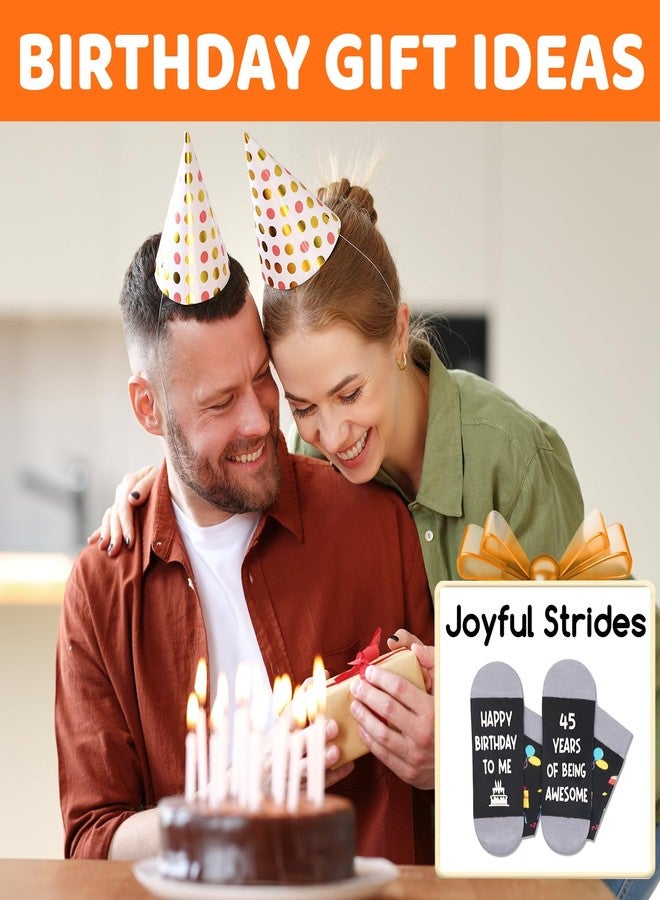 Zmart 45th Birthday Gifts for Him - Socks for 45 Year Old Men Women Dad Husband Boss, Birthday Gift Ideas for Man in Their 40s - Image 5