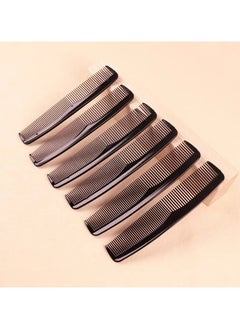 ORiTi 6 pcs Black Fine Comb Pocket Size Hairdressing Comb Plastic Hair Styling Comb For Daily Travel Use Suitable For All Hair Types  - Image 1