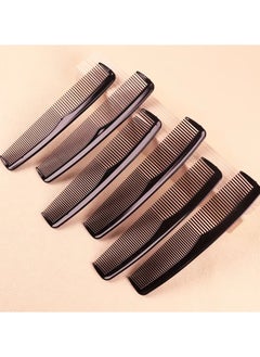 ORiTi 6 pcs Black Fine Comb Pocket Size Hairdressing Comb Plastic Hair Styling Comb For Daily Travel Use Suitable For All Hair Types  - Image 5