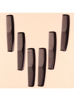 ORiTi 6 pcs Black Fine Comb Pocket Size Hairdressing Comb Plastic Hair Styling Comb For Daily Travel Use Suitable For All Hair Types  - Image 2