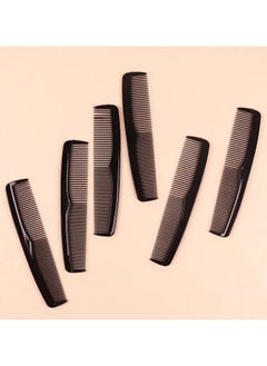 ORiTi 6 pcs Black Fine Comb Pocket Size Hairdressing Comb Plastic Hair Styling Comb For Daily Travel Use Suitable For All Hair Types  - Image 4