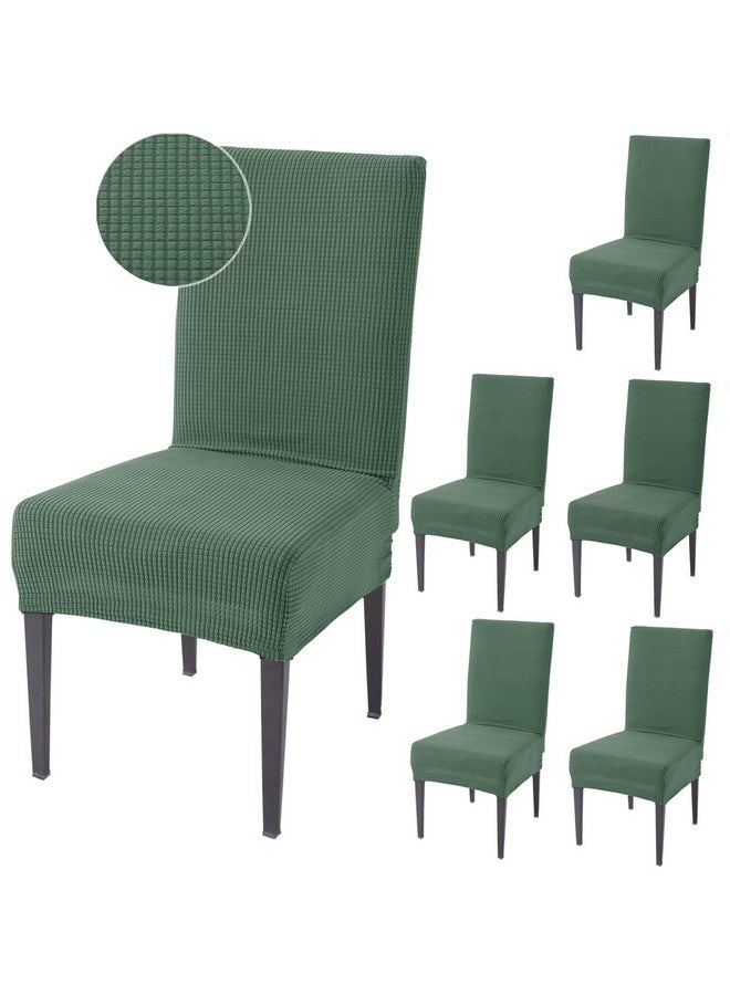 HOKIPO 200 GSM Thick Jacquard Chair Cover 6 Seater, Green (AR-4866-GRN*6) - Image 1