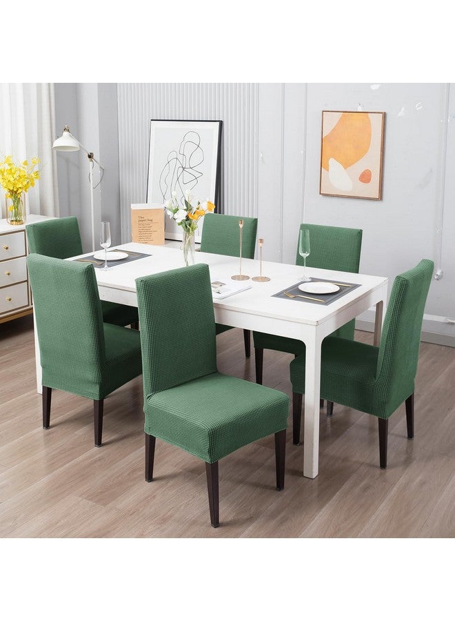 HOKIPO 200 GSM Thick Jacquard Chair Cover 6 Seater, Green (AR-4866-GRN*6) - Image 3