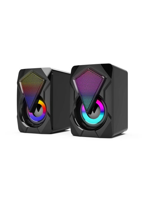 New RGB Glowing Computer Speakers for Gaming X2 luminous version