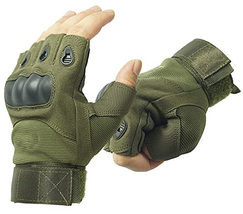 Alexvyan Green Half Finger Running Gym Gloves Fitness Riding Biking Outdoor Gloves Protective Hand Riding, Cycling, Bike Motorcycle Gym Gloves for Men - Image 4