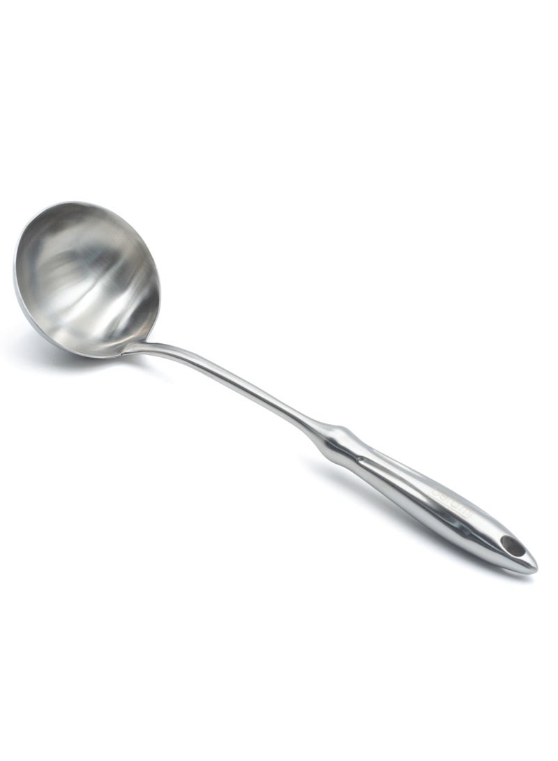 بيرام مغرفة شوربة بيرام هونور من الفولاذ المقاوم للصدأ 304، ملعقة شوربة، أداة مطبخ، أداة طهي، ملعقة تقديم، درجة غذائية، غير قابلة للتشوه، مدم - Image 1