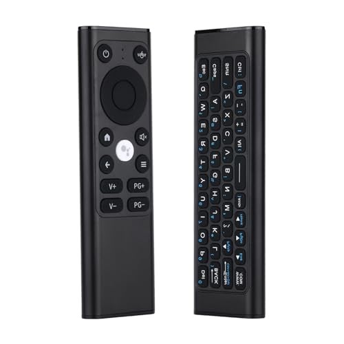 iPazzPort Mini Bluetooth Keyboard with Air Mouse - 2.4G Wireless Computer Remote, Aluminum Shell, IR Learning Button, Type-C Rechargeable, 10M Range for Smart TV/Windows/Android (Black) - Image 1