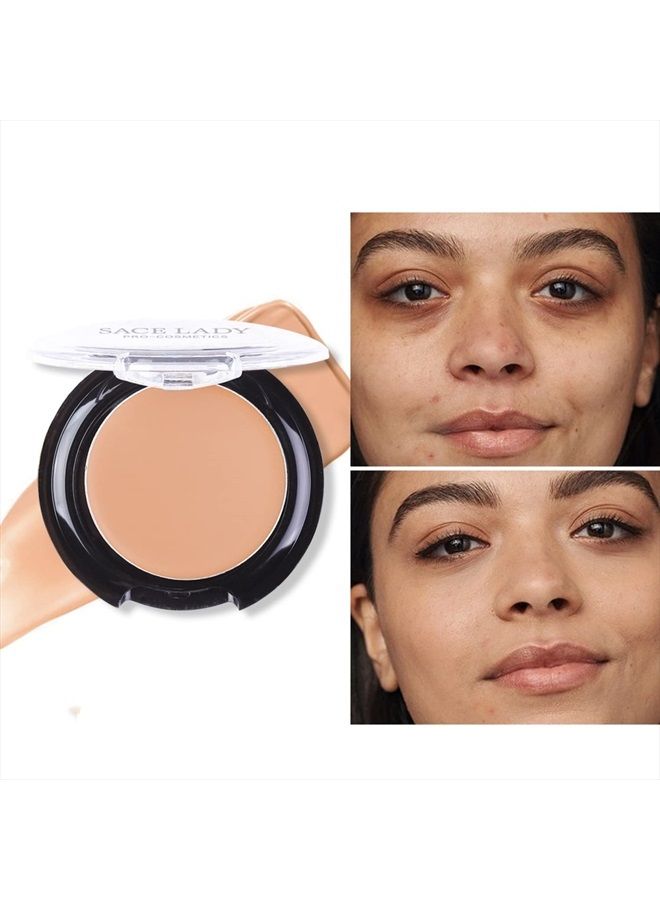 SACE LADY Waterproof Full Coverage Concealer with Primer Sponge Set, Smooth Matte Flawless Creamy Liquid Foundation Corrector Makeup Kit for Face Eye Dark Circle Spot Acne Scar Cover (0.2Fl, Warm Natural) - Image 3
