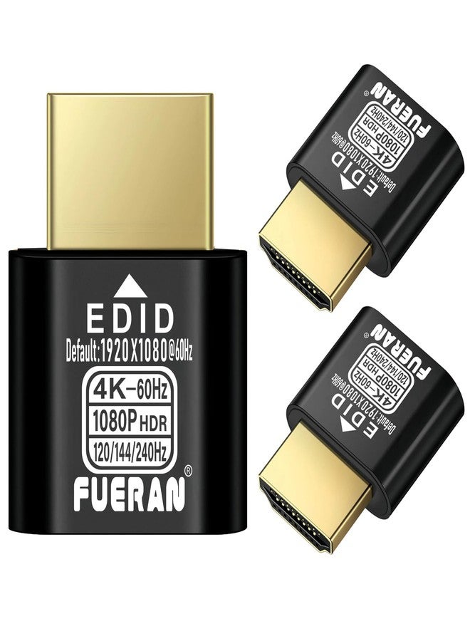 FUERAN 4K 60Hz USB-C Type-C Virtual Display Adapter DDC EDID Dummy Plug Headless Ghost Display Emulator 2K1080P@60Hz (NEW-4K-HDR(default1920X1080@60Hz) 3P) - Image 1