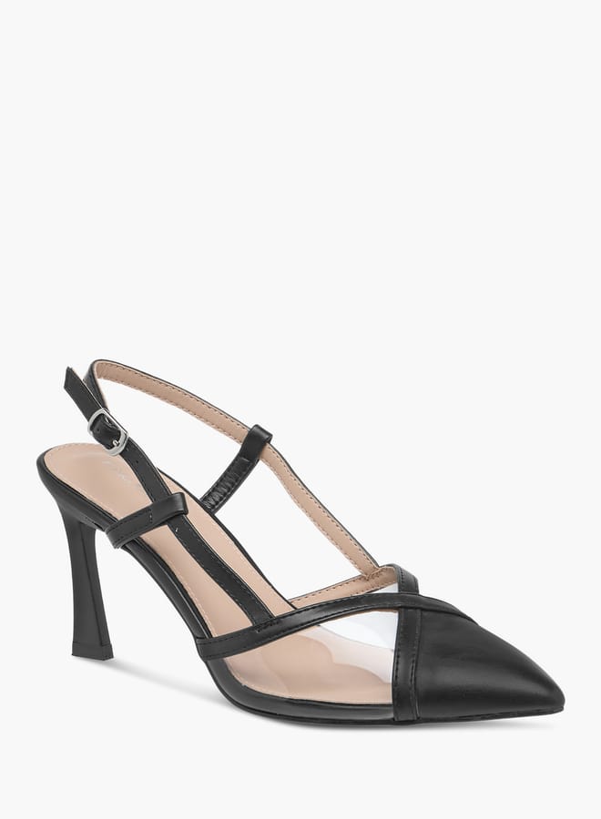 Flora Bella By Shoexpress Women Pointed Toe Slingback Shoes with Stiletto Heels and Buckle Closure  - Image 2