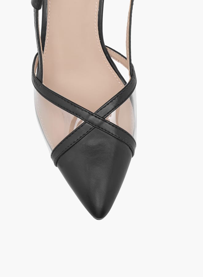 Flora Bella By Shoexpress Women Pointed Toe Slingback Shoes with Stiletto Heels and Buckle Closure  - Image 4
