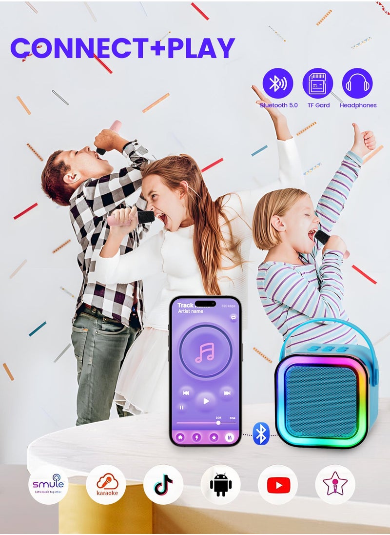 Lucky Kids - Mini Karaoke Machine for Adults, Portable Bluetooth Speaker with Wireless Karaoke Microphone, Toys for 3-12 Years Old Boys Girls - Image 1