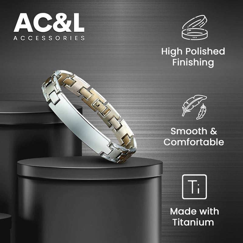 AC&L Silver Metallic Steel Avant Garde Design Bracelet - Image 2