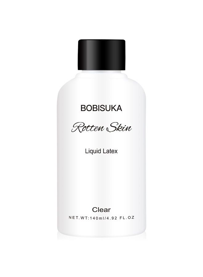 BOBISUKA Clear Liquid Latex, Halloween Costume, Zombie Makeup, SFX Special Effect Make Up for Face and Body, 4.92 FL.OZ - Image 1