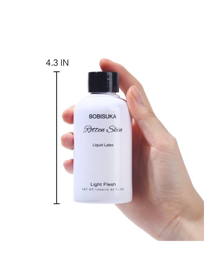 BOBISUKA Clear Liquid Latex, Halloween Costume, Zombie Makeup, SFX Special Effect Make Up for Face and Body, 4.92 FL.OZ - Image 4