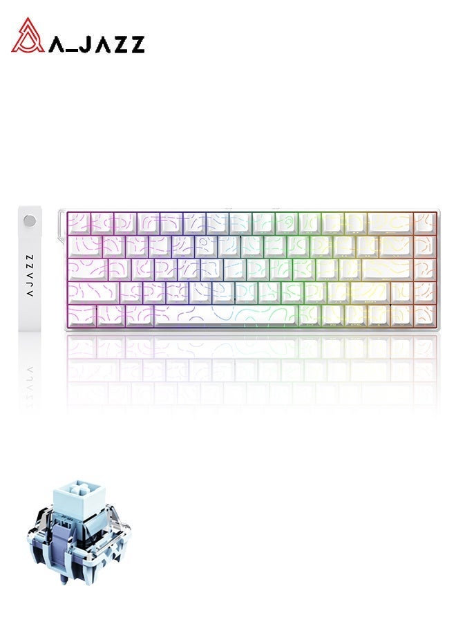 A-jazz AK680 V2 HE Rapid-Fire Mechanical Gaming Keyboard, 60% Wired, Hall-Effect Magnetic Switches, Hot-Swappable Magnetic Switches, Rapid-Fire Mode with Adjustable Trigger Speed, 8000 Hz Polling Rate, RGB Mini Keyboard, 60% Compact Design, Suitable for PC and Esports - Image 1