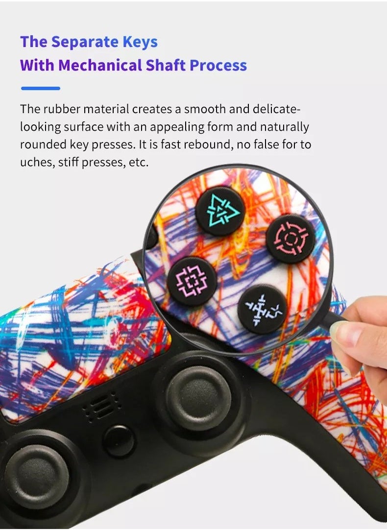 Camouflage Wireless Controller for PlayStation 4/PC/Steam with Gyroscope and Dual Vibration