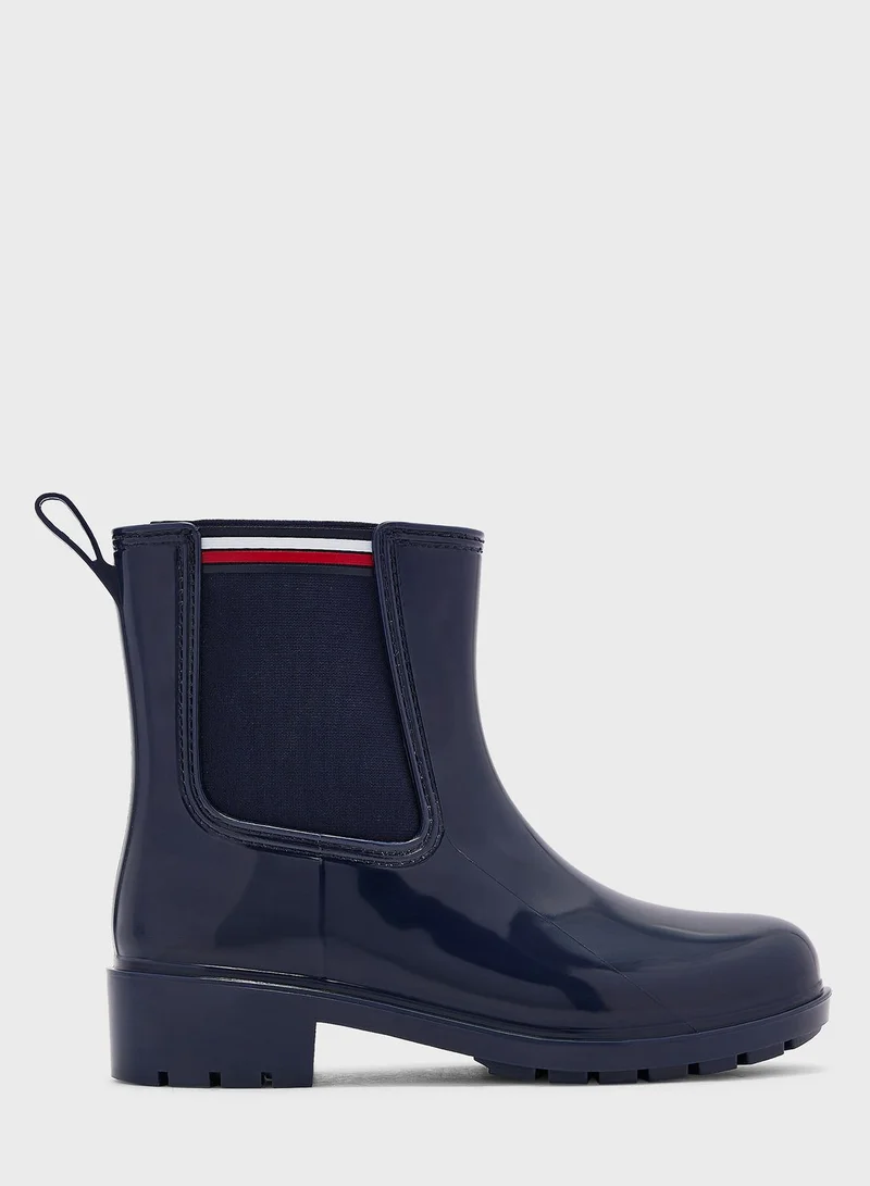 TOMMY HILFIGER Essential Corporate Low Heel Ankle Boots