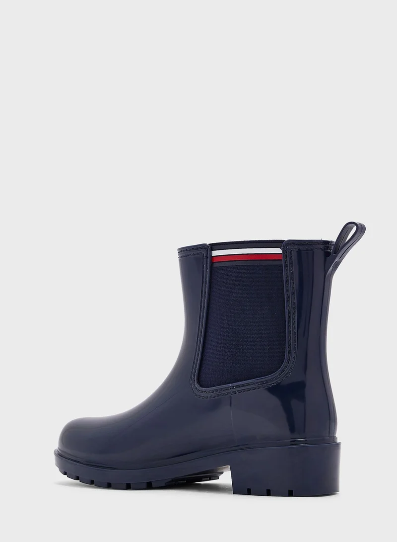 TOMMY HILFIGER Essential Corporate Low Heel Ankle Boots