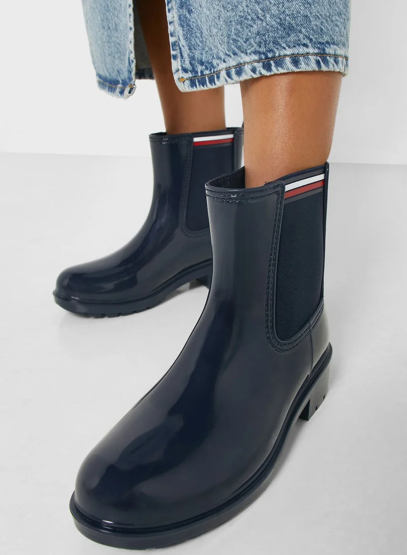 TOMMY HILFIGER Essential Corporate Low Heel Ankle Boots