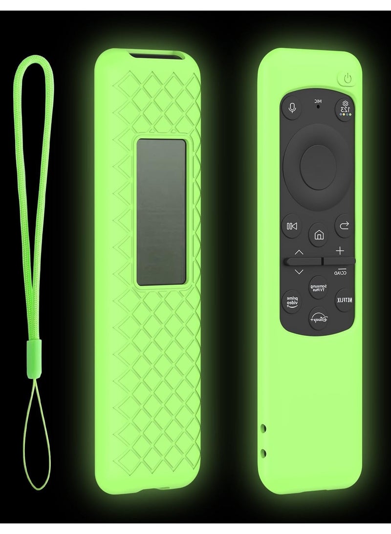 كابتن تيك Remote Case for New BN59-01432J BN59-01432A BN59-01432 2023 Samsung Smart TV Solar Panel Remote Green Cover Protector Glow in Dark, green - Image 1