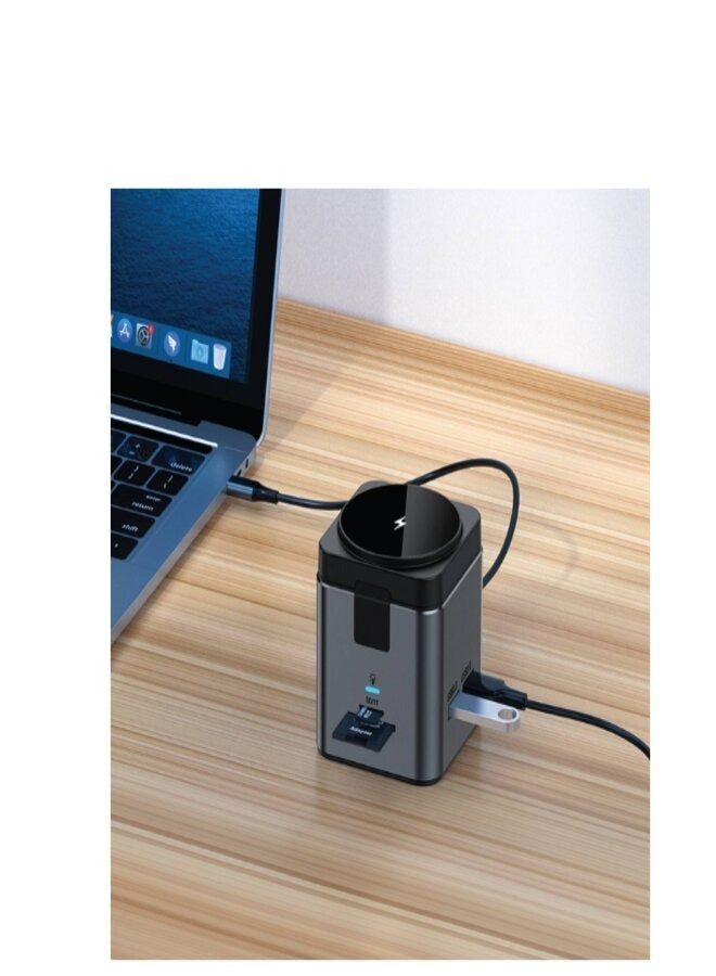 Green Lion 9 IN 1 HUB Docking Station, Anti-Overload Fuse, Anti-Backflow Design - Black - Image 2