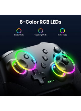VOYEE Switch Controllers Wireless, Compatible with Switch Pro Controllers for Switch/Switch Lite/OLED/PC, One-Key Pairing Gamepad with 9-Color RGB LEDs 1000mAh Battery 6-Axis Motion Wake Up Function - pzsku/Z58042E73F45CAE6DC4EDZ/45/1748956787/9a46a28c-4aa7-4c5b-9fe8-486378c5e6f7