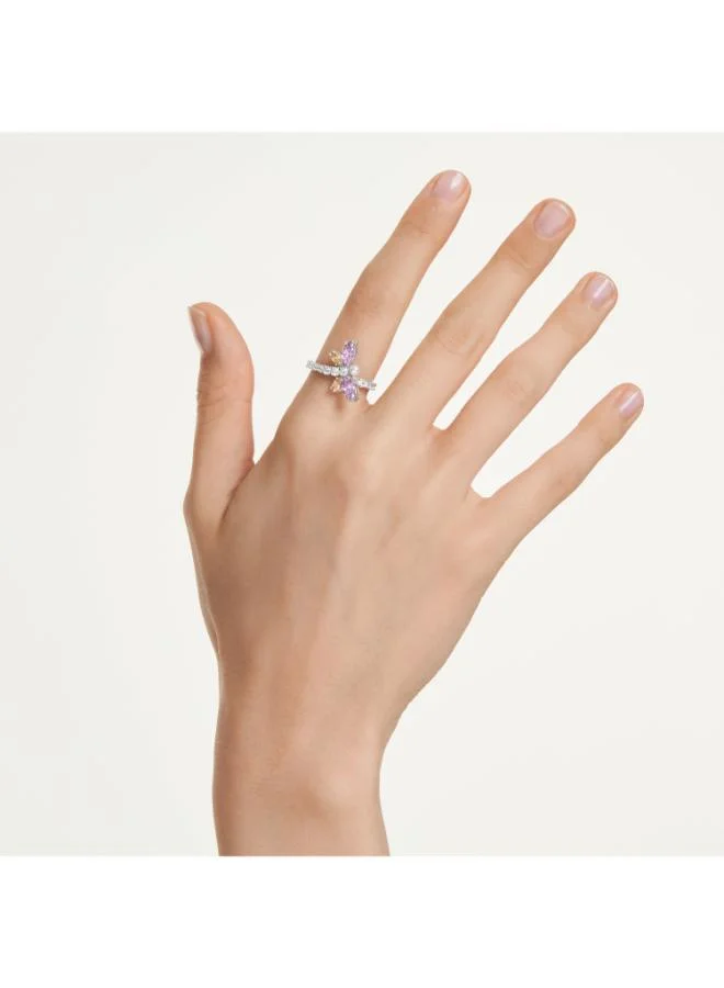 SWAROVSKI Motif Rhodium Plated Ring (Size 52)