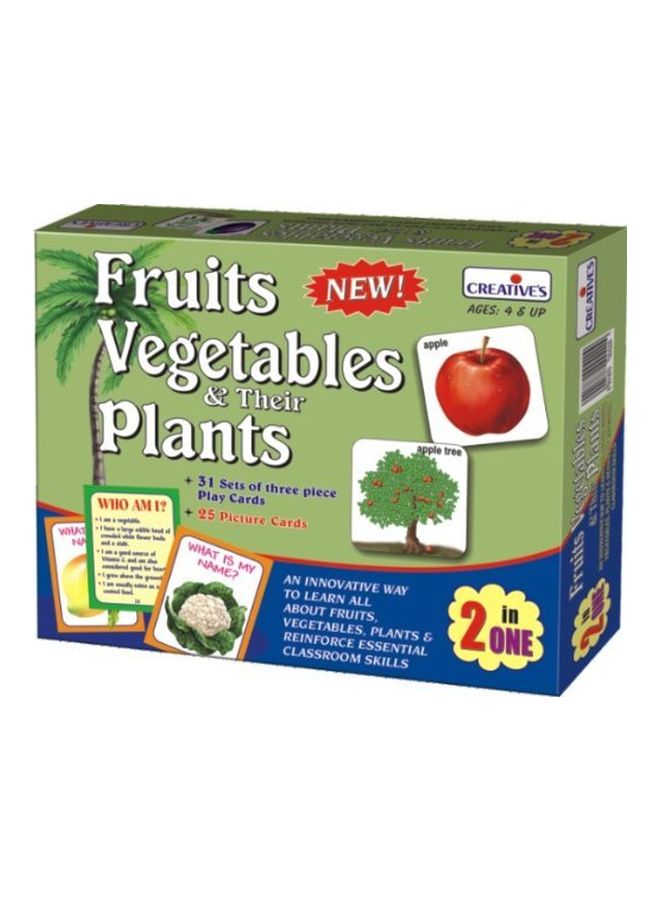 Creative Educational Aids P. Ltd. 118-Piece 2-In-1 Fruits, Vegetables And Their Plants Card Game CRE1017 - Image 2