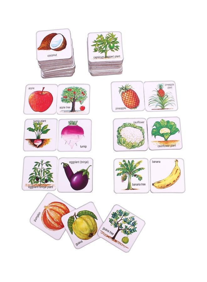 Creative Educational Aids P. Ltd. 118-Piece 2-In-1 Fruits, Vegetables And Their Plants Card Game CRE1017 - Image 1