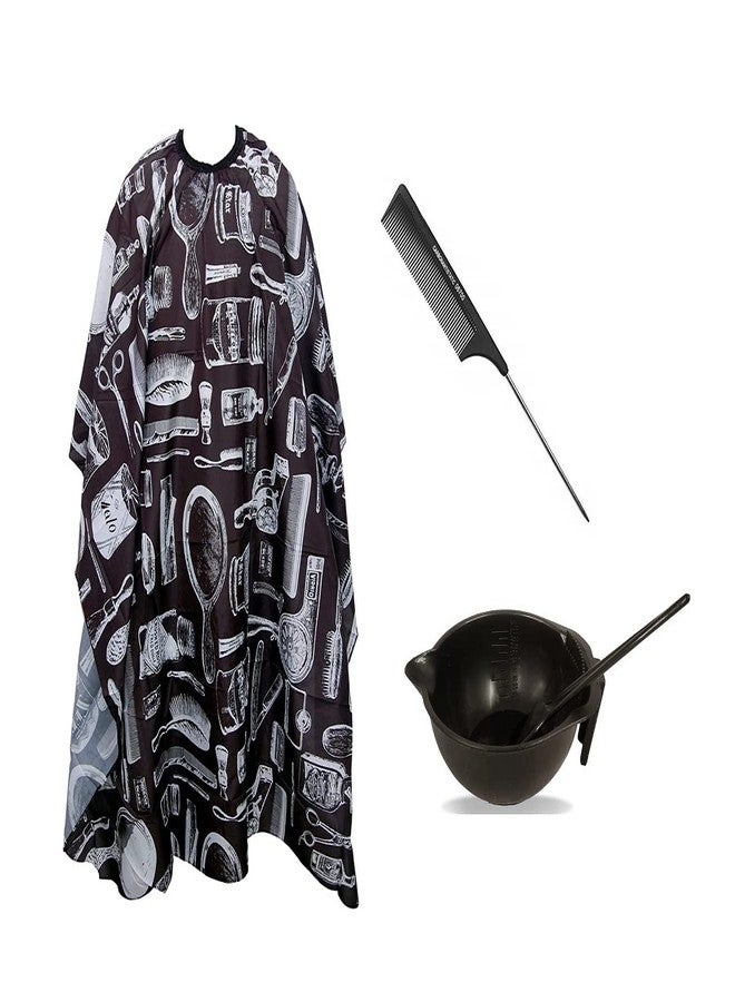 Utkarsh Combo Of Hair Dye Bowl Brush,Plastic 06700 Comb And Black Pocket Apron - Image 2