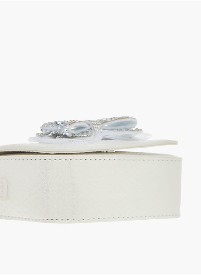 Flora Bella By Shoexpress Girls Embellished Crossbody Bag With Adjustable Strap And Magnetic Closure  - Image 5