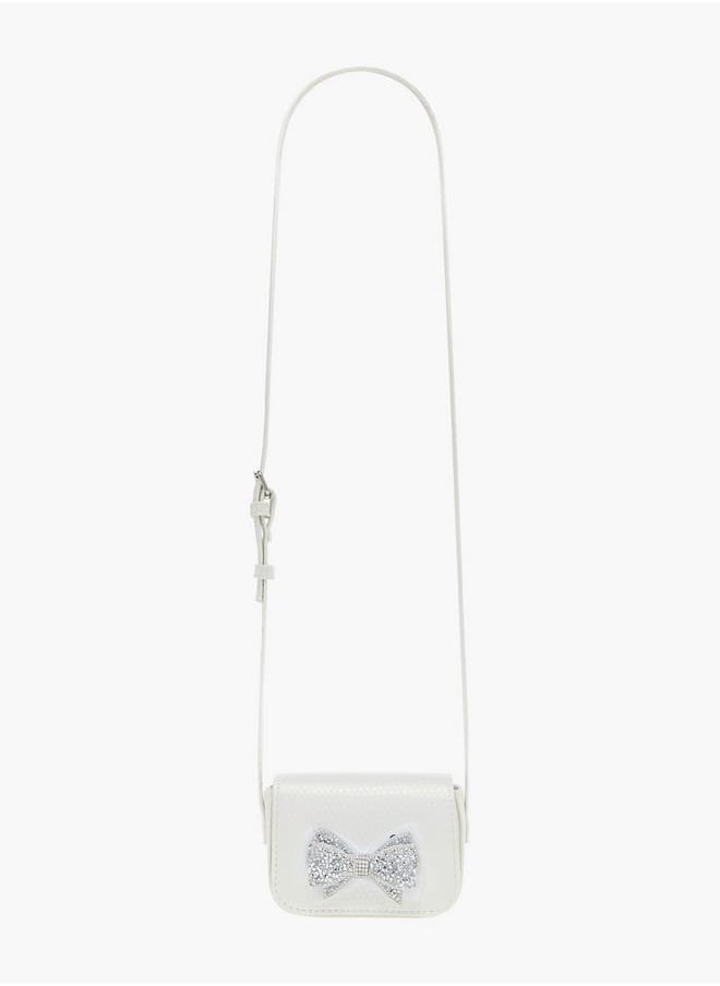 Flora Bella By Shoexpress Girls Embellished Crossbody Bag With Adjustable Strap And Magnetic Closure  - Image 1