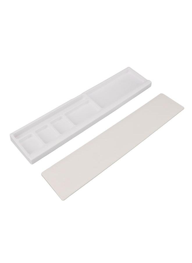 Keyboard Wrist Rest Pad Ergonomic Soft Prevent Slip Keyboard Wrist Support with Partition Storage Case for Office White