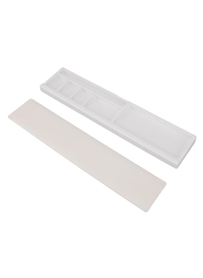 Keyboard Wrist Rest Pad Ergonomic Soft Prevent Slip Keyboard Wrist Support with Partition Storage Case for Office White