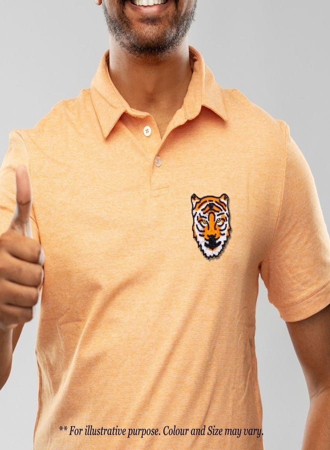 Abeo Handmade Tiger Brooch Pin for Women and Men | Embroidered Beaded Lapel Pin for Valentine’s Day, Jackets Shirts Bags and Cloths Accessories | Stylish Fashionable Badge Pins, 5-6 cm (Orange, Black) - Image 4