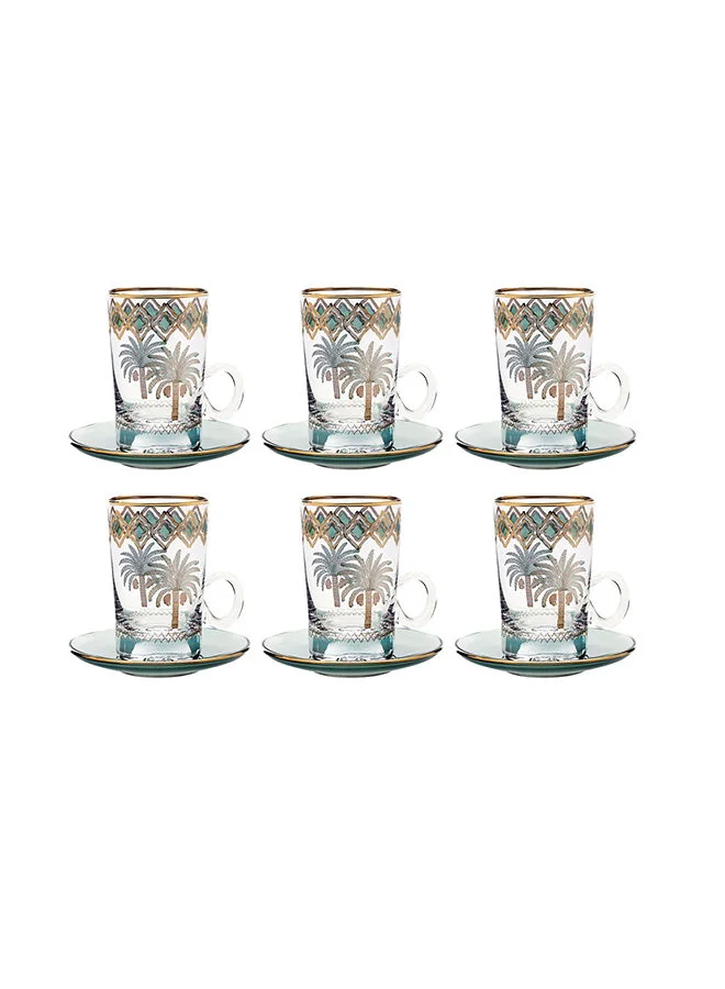 Villeroy & Boch 6-Piece Palm Green Teacups