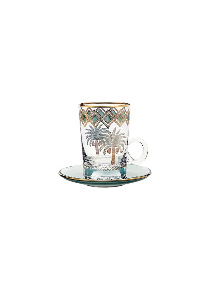 Villeroy & Boch 6-Piece Palm Green Teacups