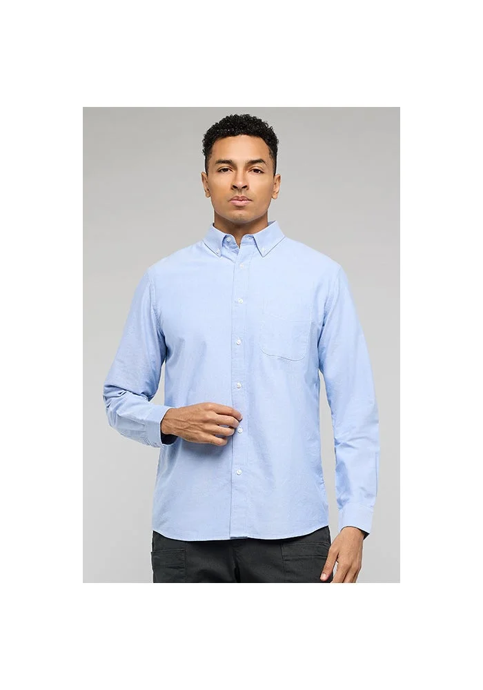 أر أند بي Pocket Front Shirt with Button-Down Collar and Long Sleeves