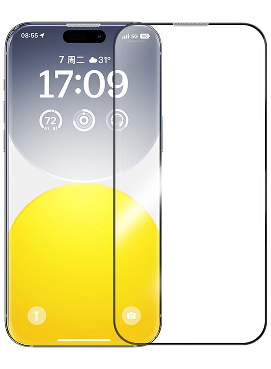 iPhone 16 Pro Max 6.9inch Screen Protector,【9H Tempered Glass Full-Coverage】Built-in Dust Filter for Speaker, Easy Installation With Alignment Tray, Anti-Drop And Anti-scratch, Anti-Fingerprint Clear