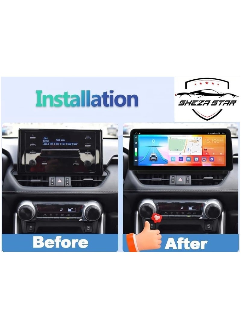 SHEZA STAR Android Car Stereo for Toyota Rav4 2018-2023 2GB RAM 32GB ROM Support Carplay, M-Link Wi-Fi BT, Radio GPS, 12.3 Inch IPS Touch Screen with AHD Camera Included - Image 2