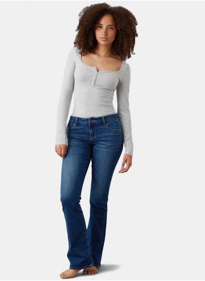 American Eagle - AE Next Level Curvy Low-Rise Kick Bootcut Jean - Image 1