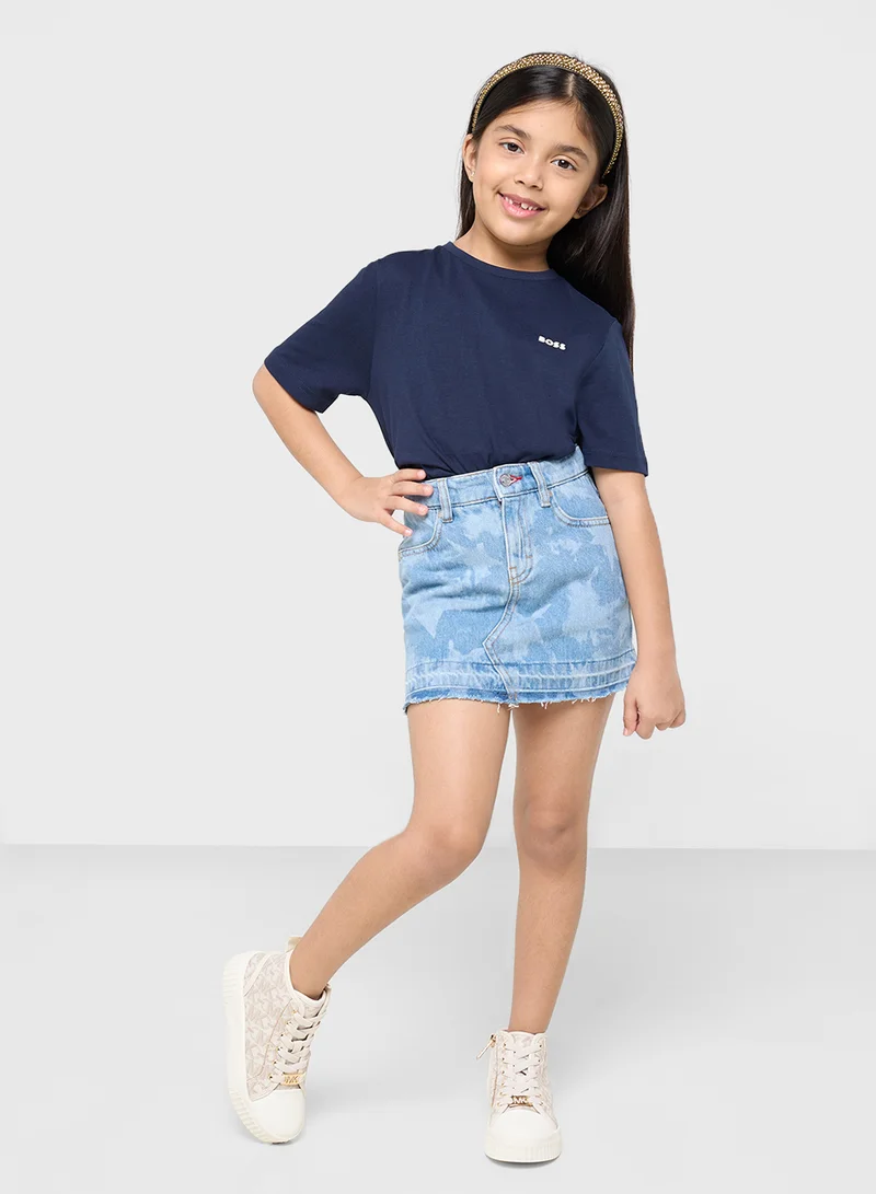 بوس Kids Logo T-shirt