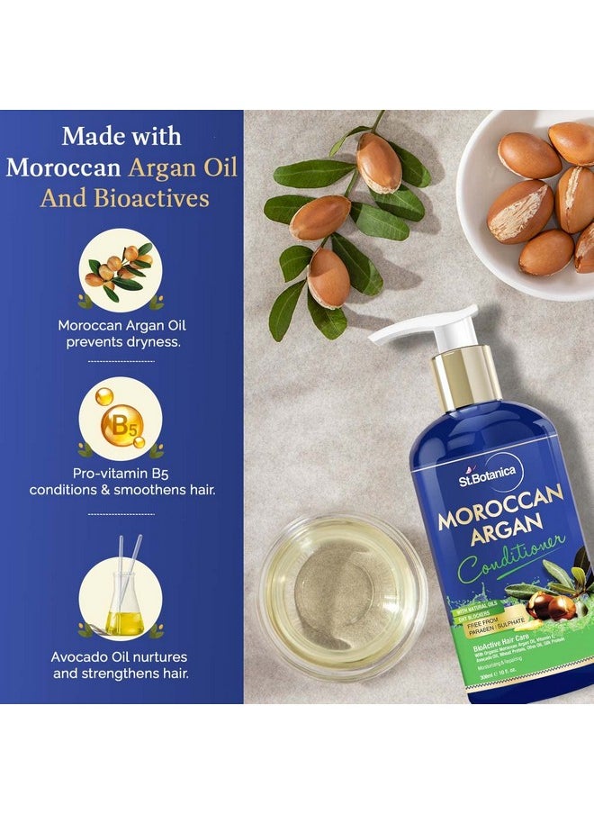 St. Botanica Stbotanica Moroccan Argan Hair Conditioner With Organic Argan Oil & Vitamin E (No Sulphate Paraben) 300Ml  - Image 3