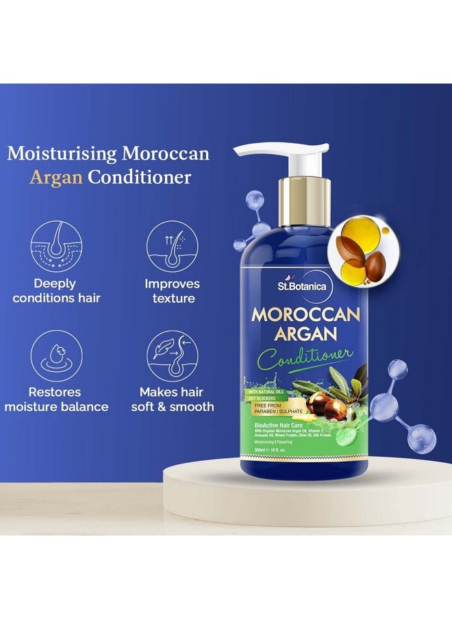St. Botanica Stbotanica Moroccan Argan Hair Conditioner With Organic Argan Oil & Vitamin E (No Sulphate Paraben) 300Ml  - Image 4